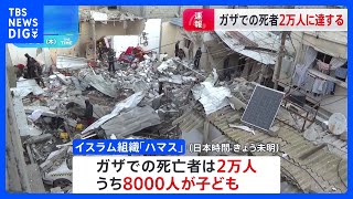 ガザ、戦闘開始以降の死者2万人に　うち8000人が子ども｜TBS NEWS DIG