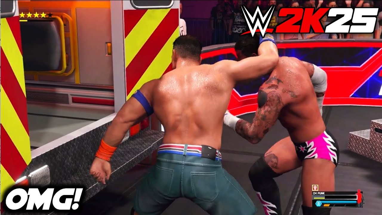 John Cena vs CM Punk 🔥 Ambulance Match Full Gameplay | WWE 2K25