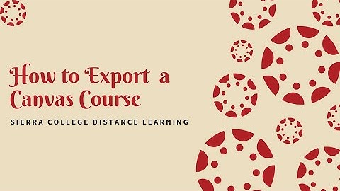 How to Export a Canvas Course