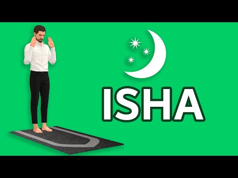 How to pray Isha for men (beginners) - with Subtitle