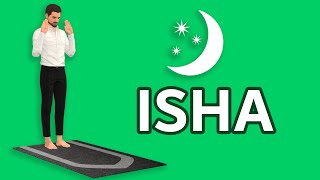 How to pray Isha for men (beginners)  with Subtitle