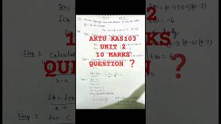 AKTU KAS 103 Unit 2 - Mean Value Theorem 10 Marks Solved Step by Step #college #exam #engineering