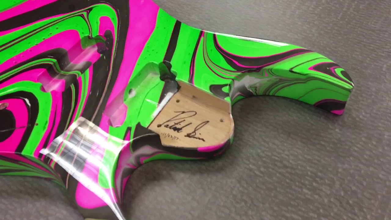 SWIRLING Ibanez 7 string Custom Vai Swirl Paint guitar body YouTube