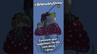 Painting a Frog on a Mushroom // Photoshop Speedpaint //  #fantasyart #art #biweeklydraw