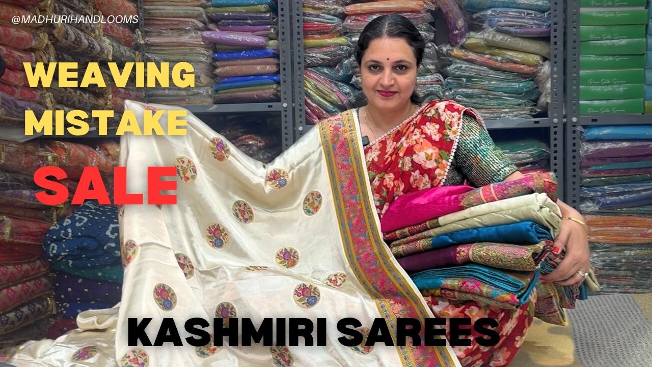 WEAVING MISTAKE SAREES SALE 🔥KASHMIRI SILK  PURE SATIN SILK 😍✨