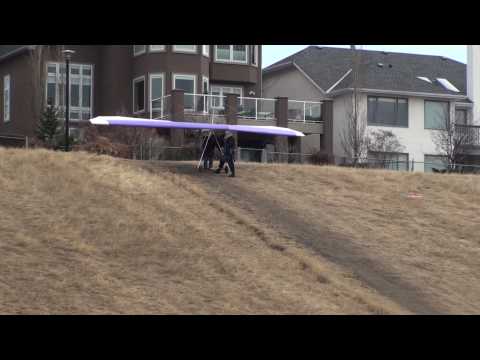 calgary hang gliding arbour lake cross wind ryan a...