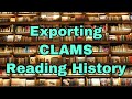 Exporting Reading History in CLAMS