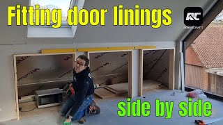 Fitting door linings or casings side by side accurately. How to do it