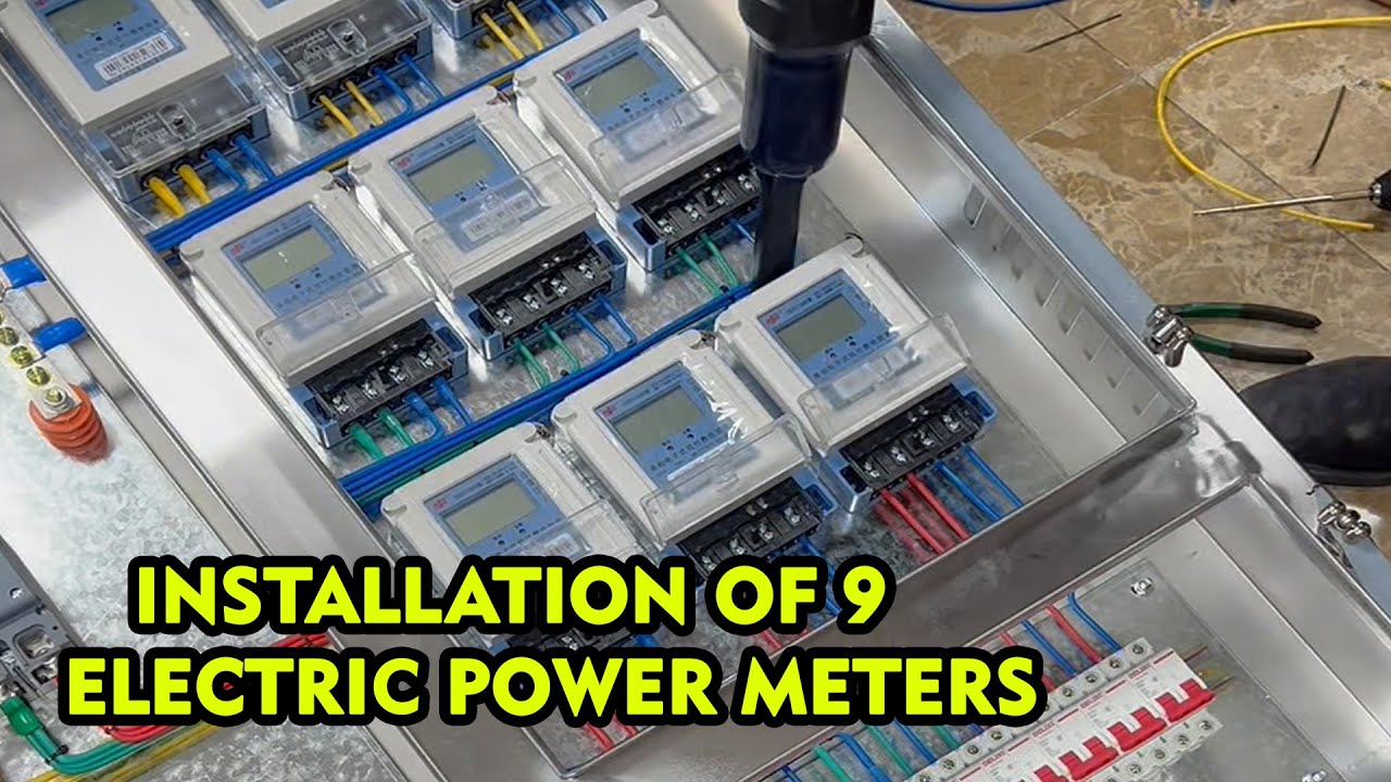 Install 9 Electricity Meters for Apartments | Electrical Job #diyelectrical