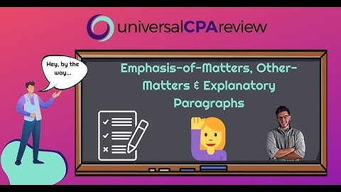 AUD CPA Exam | Emphasis-of-Matters, Other-Matters & Explanatory Paragraphs | Nonissuer Audit Report