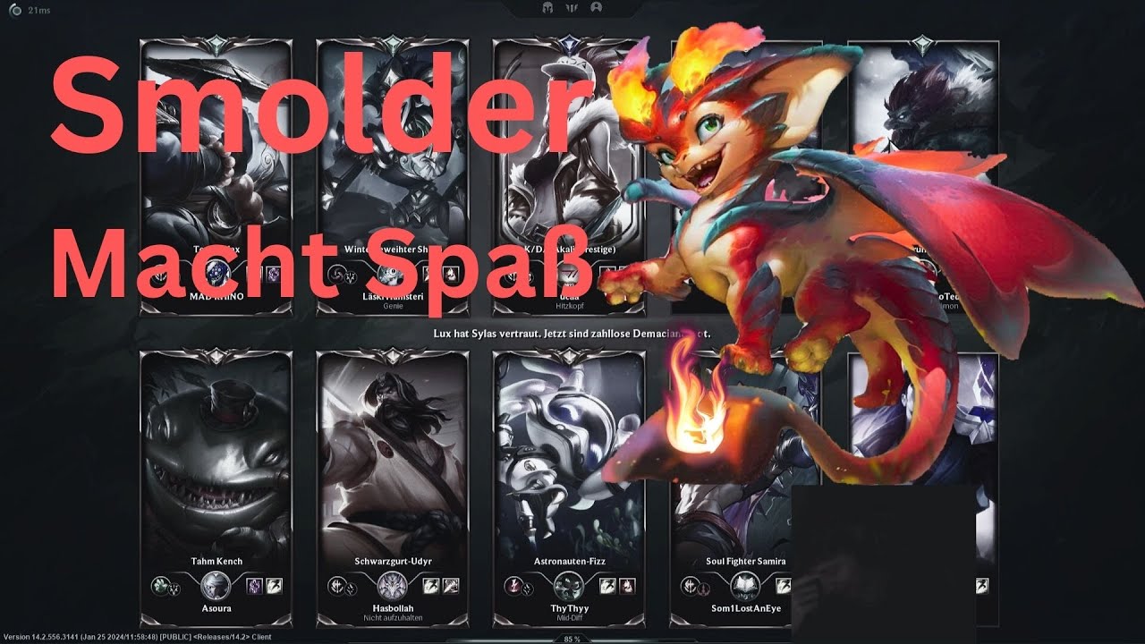Smolder lol Gameplay mit viel Spaß😎