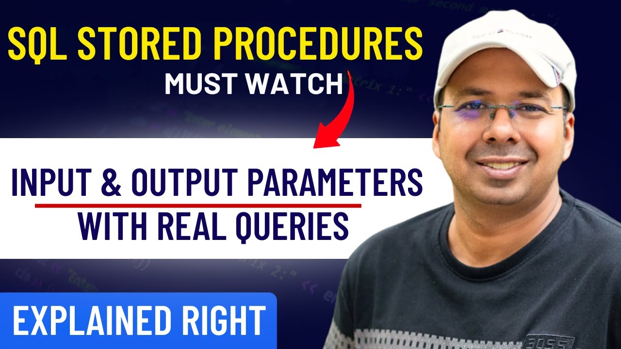 Хранимые процедуры SQL: правильное объяснение входных и выходных параметров.