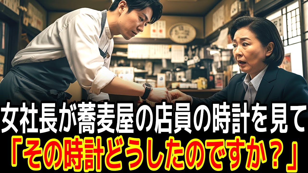 女社長が蕎麦屋の店員の時計を見て「その時計どうしたのですか？」|感動の実話|衝撃の逆転劇|人生ドラマ|