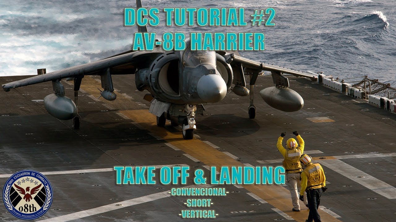 aterrizaje forzoso banda AV-8B Harrier - Guia Tutorial Despegue & Aterrizaje 3 MODOS- PORTAVIONES. DCS 2.5.1
