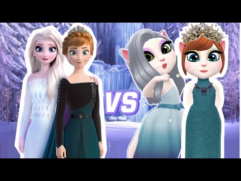 Elsa vs Anna / My talking Angela 2 / Frozen 2 / Cosplay / 2024