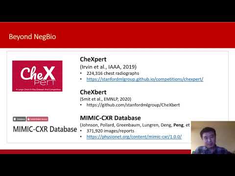 Yifan Peng: Clinical NLP-powered data extraction on CXR and CT reports