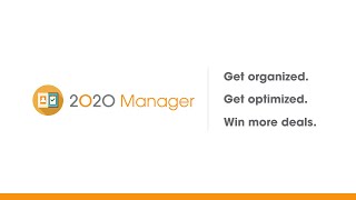 2020 Manager. Get Organized. Get Optimized. Win More Deals. screenshot 1