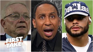 Stephen A. unleashes a rant on Jerry Jones and Dak Prescott's contract with the Cowboys | First Take