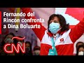 Candidata a la vicepresidencia de Perú Libre Dina Boluarte, confrontada por Fernando del Rincón