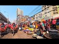 UNSSEN MORNING DHAKA STREETS MARKET WALKING TOUR 4K 60 FPS VIDEO 
