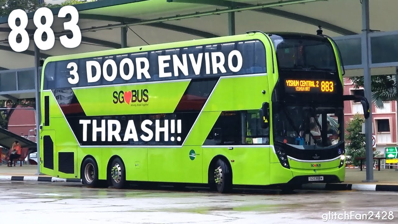 3 Door Enviro500 Thrash in the Wet! SG6368M on 883 [TTS] - YouTube