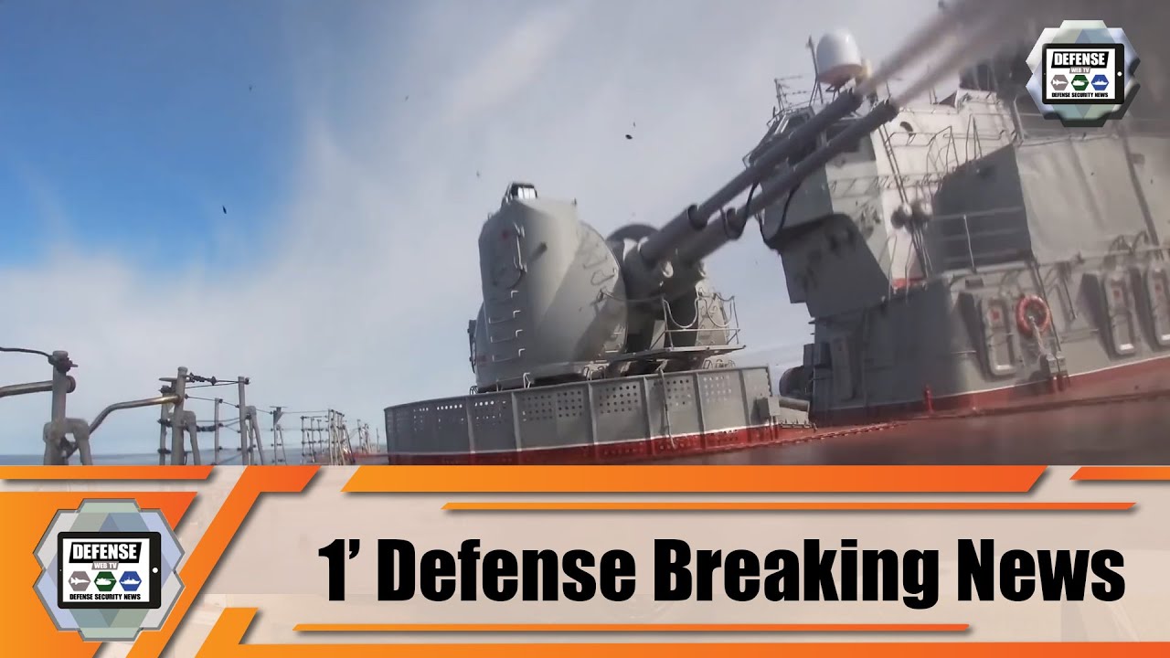Russian Battlecruiser Pyotr Velikiy Firing Missiles on coastal targets in Barents Sea