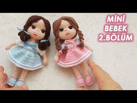 Amigurumi Mini bebek yapımı part2(easy mini doll pattern)((Englishsubtitle)