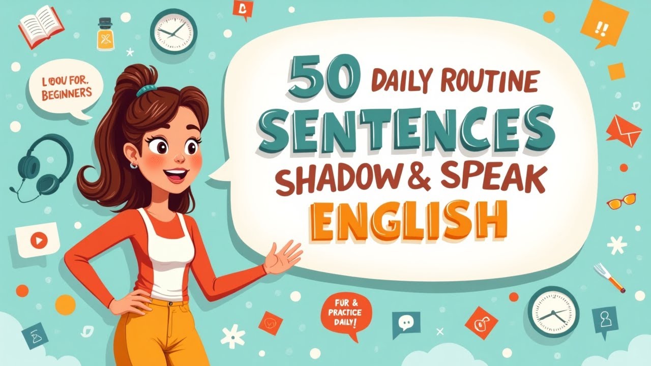 🎧 50 Daily Routine Sentences 🌞 | English Shadowing Practice 🗣️ Speak ...