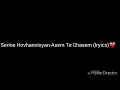 Serine hovhannisyanasem te chasem lyrics