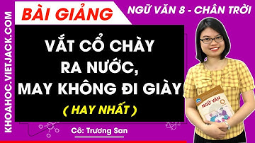 Vắt cổ chày ra nước, May không đi giày | Ngữ văn lớp 8 - Chân trời sáng tạo - Cô San (DỄ HIỂU NHẤT)