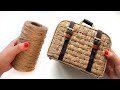 DIY Decorative Suitcase | Jute weaving idea | Jute and cardboard craft