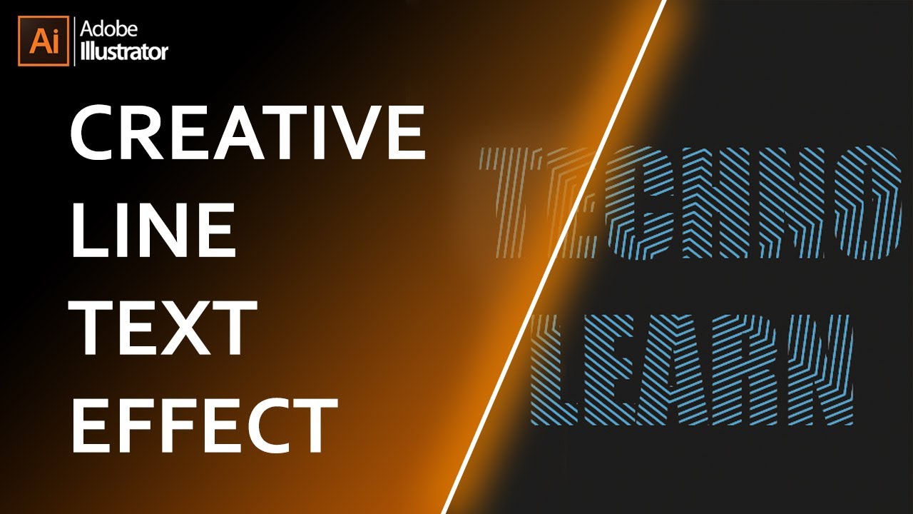 Creative Line Text Effect In Illustrator | Text Effect | Illustrator ...