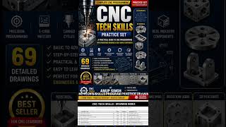 CNC Programming Practice Set Book | 69 CNC Drawings with Solved Examples | #shorts #viral #machine