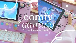 🍡 finally playing genshin (and other games) on the steam deck | unboxing + showcase, steamOS, win11