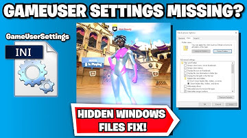 How To find Game User Settings Fortnite! (FIX FORTNITE SETTINGS)