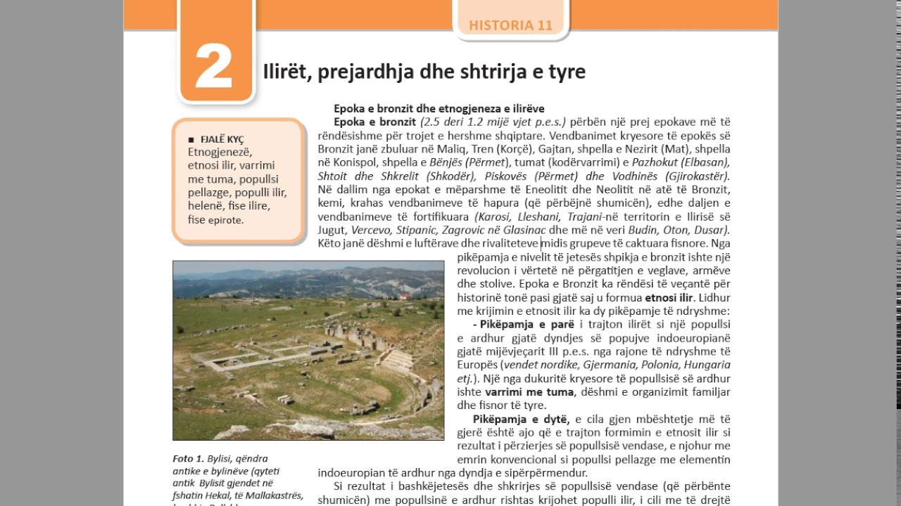 Historia 11 FILARA Tema 1 Mesimi 2 Ilirët, prejardhja dhe shtrirja e