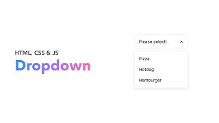 Custom Dropdown with HTML, CSS and JavaScript