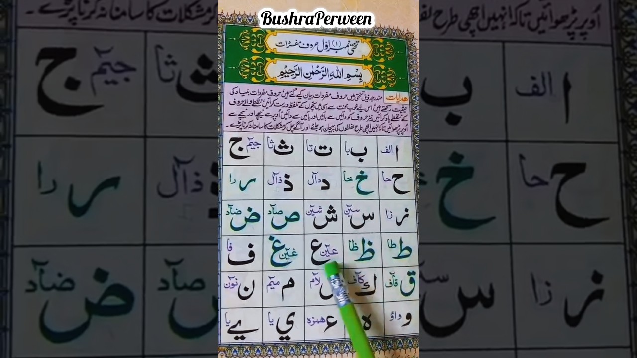 Arabic Letters Alifun Baa taaun saa | Beautiful Recitation of Arabic Letters #madniqaida #shorts