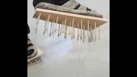 On the self leveling floor with shoes without problems