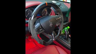 Maserati Ghibli carbon fiber steering wheel Custom Maserati Steering Wheel