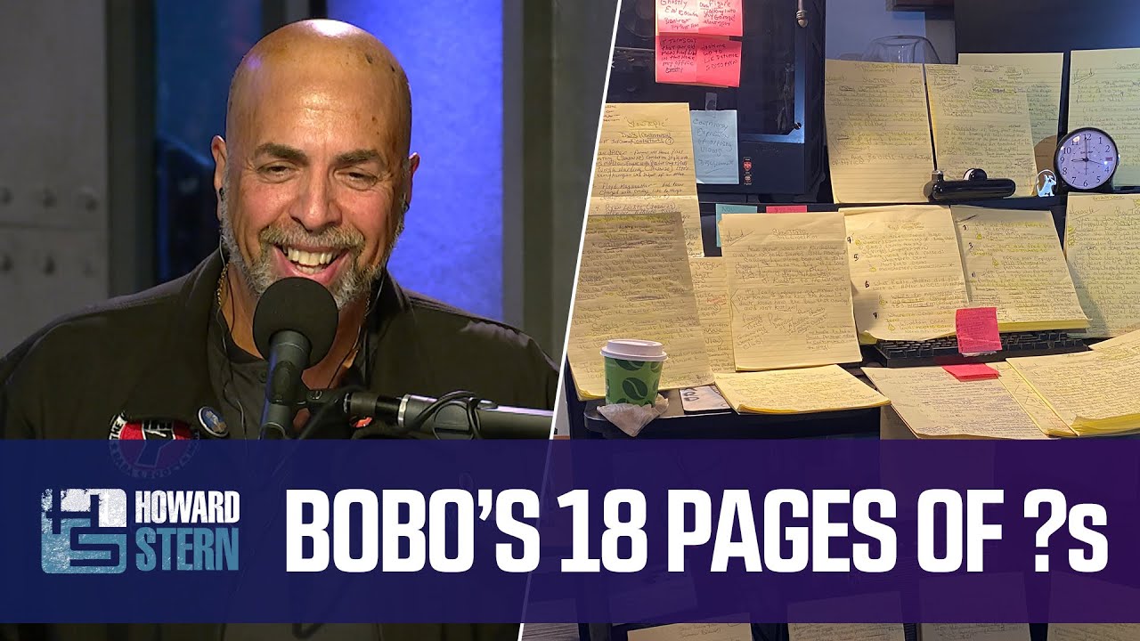 Bobo Calls Into the Stern Show with 18-Pages of “Questions”