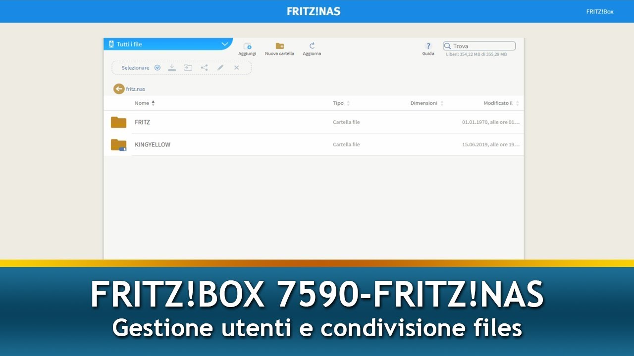 New Come gestire gli utenti e condividere file col Fritzbox 7590 Fritz!NAS
