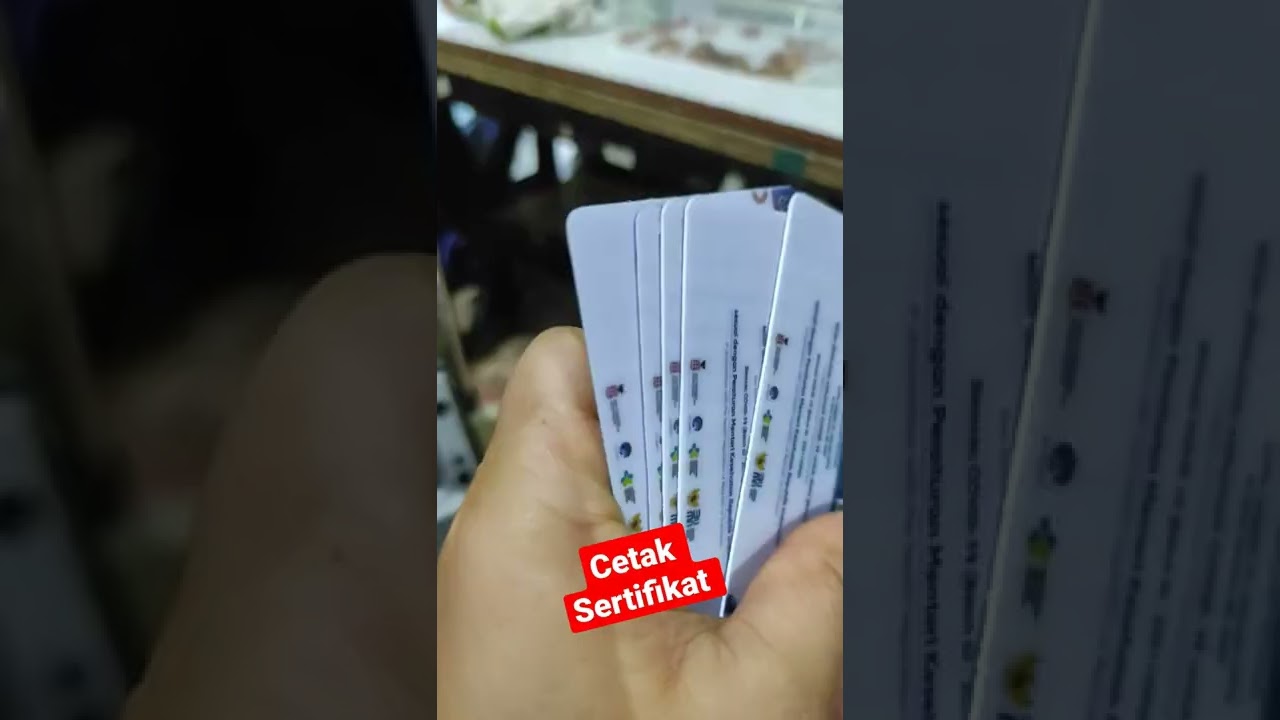 cetak sertifikat bentuk kartu, macam ktp sim 