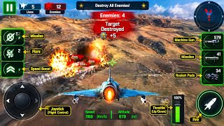 Jet Fighter vs Enemy Bases ✈️ - Extreme Air Combat Gameplay - Android GamePlay screenshot 3