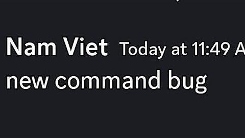 New command bug