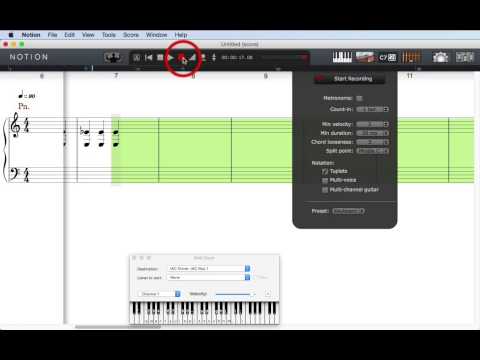 NOTION 5 + MidiKeys Record Modes