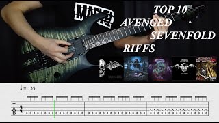 Avenged Sevenfold - Top 10 Riffs (With Tabs)
