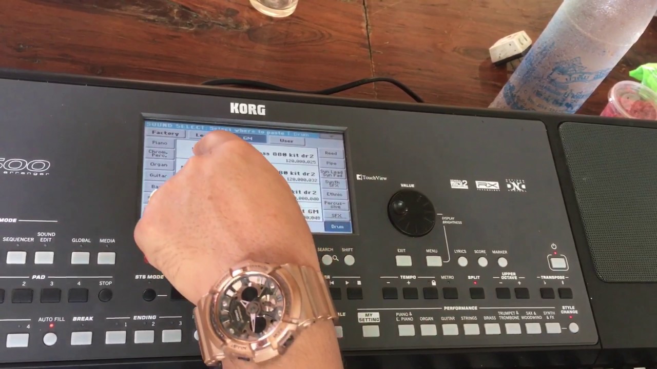 ตั้งค่ากลอง korg pa600