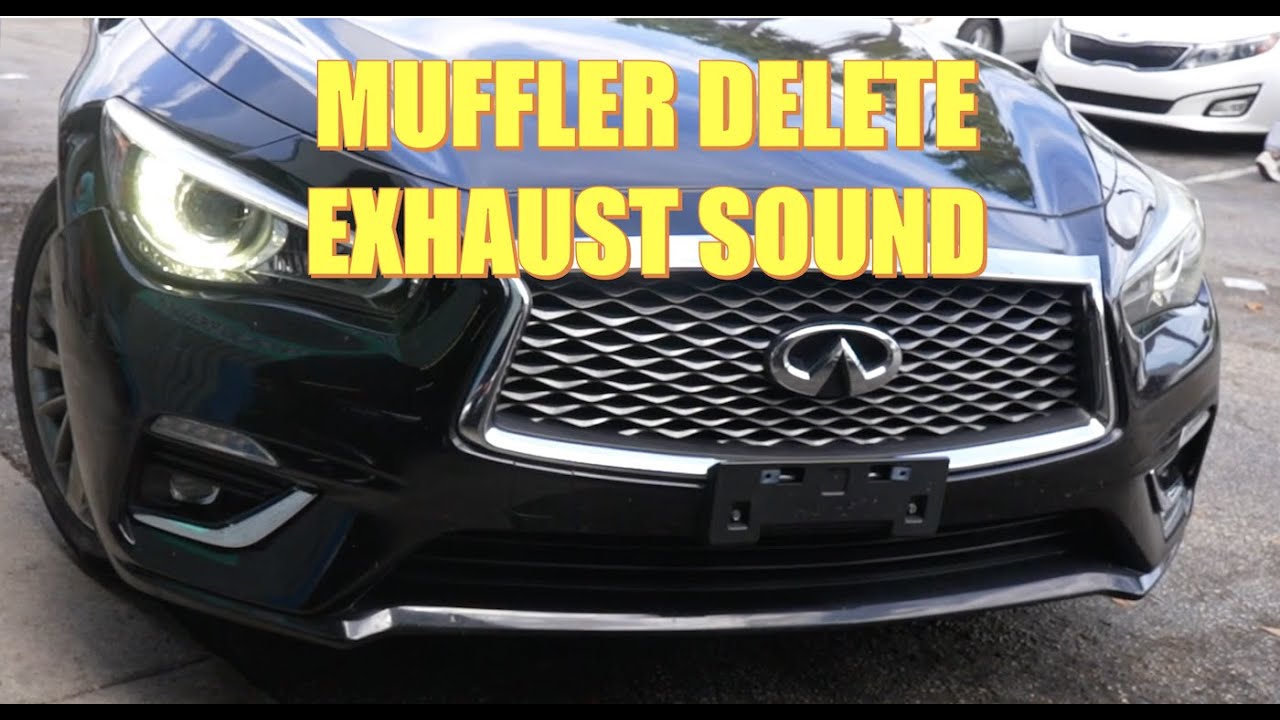 Удаление звука выхлопа глушителя Infiniti Q50 2018 года