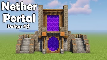 Minecraft: How to build an Awesome nether portal design